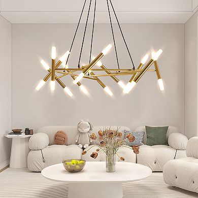 ELEMENT ACE Modern Branch Design Chandelier Light Fixture with Adjustable Height for Kitchen Island