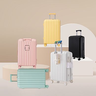 ELEMENT ACE 3-Piece Set of Lightweight ABS Hardshell Spinner Luggage with Cup Holder and USB Port