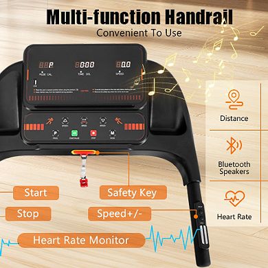 ELEMENT ACE Folding Treadmill with Heart Rate Monitor & Bluetooth Speaker for Home Use