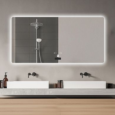ELEMENT ACE LED Backlit Bathroom Mirror 48x32 Inch, Frameless, Anti-Fog, Smart Sensor
