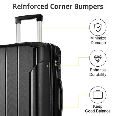 ELEMENT ACE Expandable Hardshell Suitcase, Lightweight, Durable, Double Spinner Wheels, TSA Lock