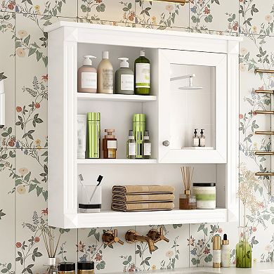 ELEMENT ACE 32-Inch Wall Mounted Mirror Medicine Cabinet with Adjustable Shelves