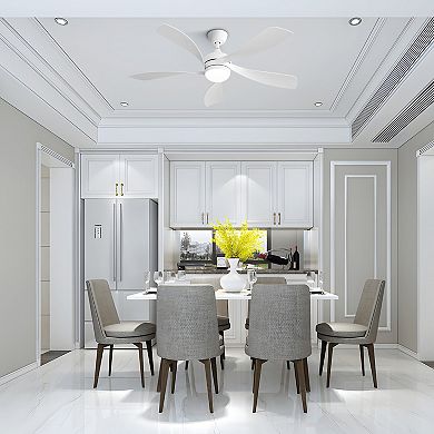 ELEMENT ACE Modern 52-Inch Indoor Ceiling Fan with Dimmable LED Light and Remote Control