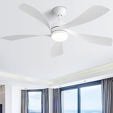ELEMENT ACE Modern 52-Inch Indoor Ceiling Fan with Dimmable LED Light and Remote Control