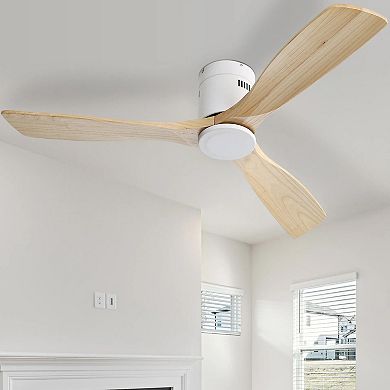 ELEMENT ACE 52 Inch Modern Wooden Ceiling Fan with DC Motor and Remote Control
