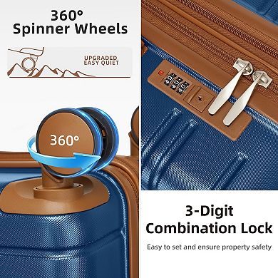 ELEMENT ACE 5-Piece Expandable Hardside Luggage Set with Spinner Wheels and Duffel Bags