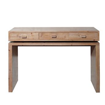GOODSILO Rustic Wooden Console Table with Three Drawers for Entryway or Hallway Storage