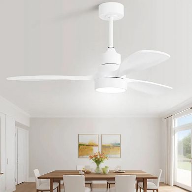 ELEMENT ACE 48 Inch Indoor Ceiling Fan with Light and Remote Control Featuring Solid Wood Blades