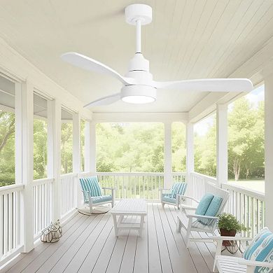 ELEMENT ACE 48 Inch Indoor Ceiling Fan with Light and Remote Control Featuring Solid Wood Blades