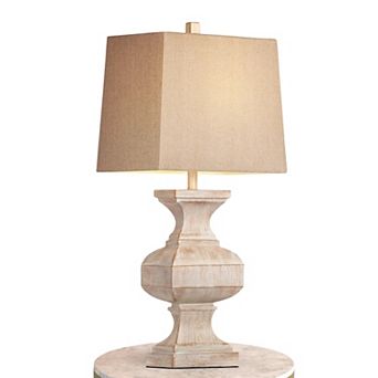 ELEMENT ACE Large Vintage Resin Table Lamp with LED Bulb for Living Room and Bedroom