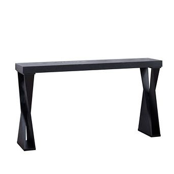 GOODSILO Sleek Narrow Console Table with Crossed Legs for Entryway and Living Room