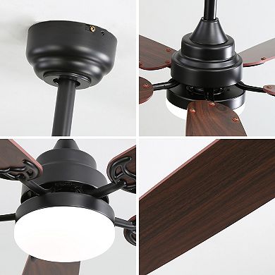 ELEMENT ACE 52 Inch Reversible DC Motor Ceiling Fan with Integrated LED Light and Remote Control