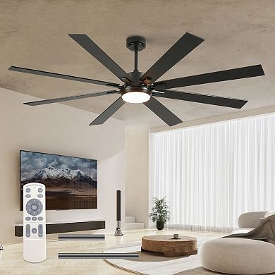 ELEMENT ACE 72" 8-Blade Reversible DC Motor Ceiling Fan w/ Dimmable LED Light & Remote