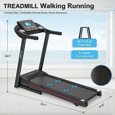 ELEMENT ACE Foldable Electric Treadmill with Incline, Bluetooth & LCD for Home Workouts