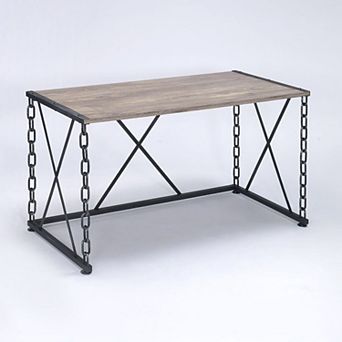 GOODSILO Rustic Console Table with Industrial Chain Leg Design for Entryway or Living Room