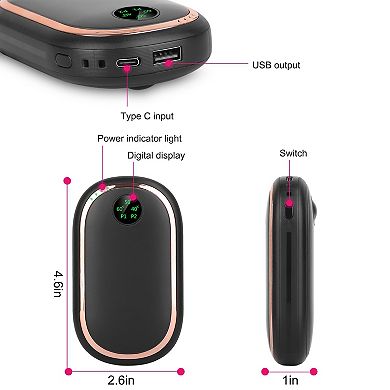 Portable Electric Hand Warmer with 3-Level Heating