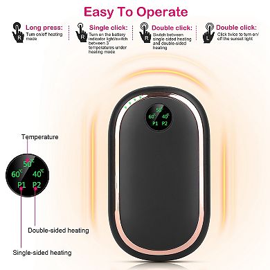Portable Electric Hand Warmer with 3-Level Heating