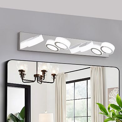 ELEMENT ACE Modern 4-Light LED Bathroom Vanity Wall Fixture with Adjustable Arms