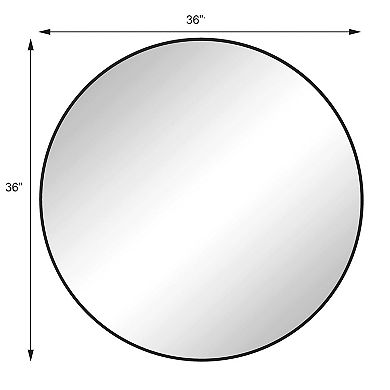 ELEMENT ACE 36 Inch Circular Wall Mirror with Metal Frame for Bathroom Living Room and Bedroom Decor