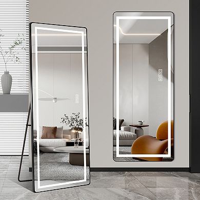 ELEMENT ACE Full-Length Vertical LED Illuminated Wall and Floor Mirror with Dimming Function