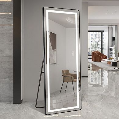 ELEMENT ACE Full-Length Vertical LED Illuminated Wall and Floor Mirror with Dimming Function