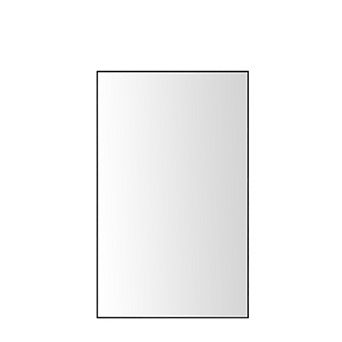 ELEMENT ACE Large Rectangular Framed Wall Mirror with Glossy Black Finish for Modern Bathrooms