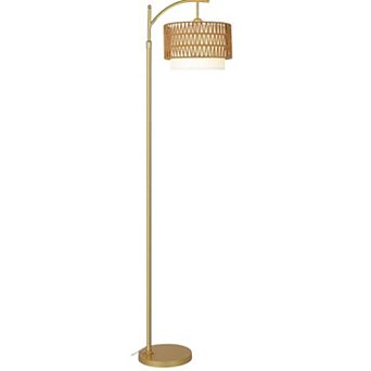 ELEMENT ACE Modern Arc Floor Lamp with Remote Control, Dimmable & Adjustable Height