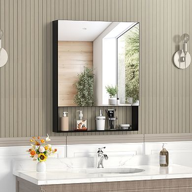 ELEMENT ACE 24-Inch by 30-Inch Wall Mounted Medicine Cabinet with Mirror and Adjustable Storage