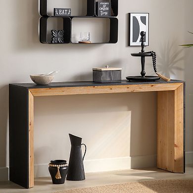 GOODSILO Modern Wood Console Table with Sleek Design for Entryway or Sofa Use