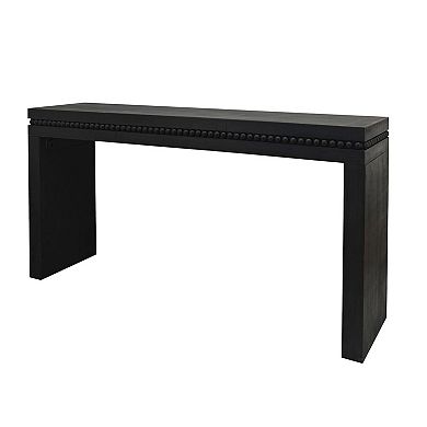 GOODSILO Modern Wood Console Table with Decorative Beaded Trim for Entryway and Living Room