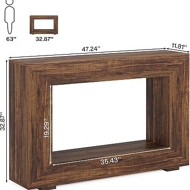 GOODSILO 47-Inch Narrow Wooden Console Table for Living Room Entryway Sofa Back Decor
