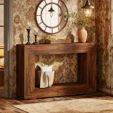 GOODSILO 47-Inch Narrow Wooden Console Table for Living Room Entryway Sofa Back Decor