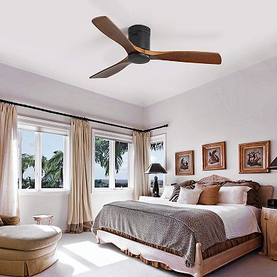 ELEMENT ACE 52" Indoor Ceiling Fan, 3 Solid Wood Blades, Remote Control, Reversible DC Motor