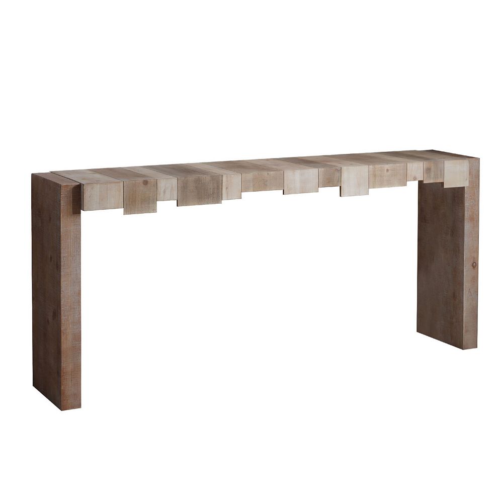 GOODSILO Modern Sculpted Block Console Table Narrow Sofa Table for ...