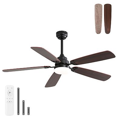 ELEMENT ACE 52 Inch Modern Ceiling Fan with Integrated LED Light Kit and Remote Control