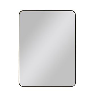 ELEMENT ACE 24x36 Inch Black Rectangular Metal Framed Wall Mirror for Modern Home Decor