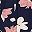 Navy Floral