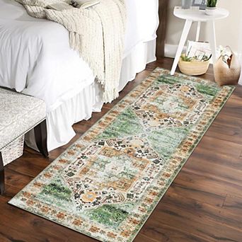 Area Rug for Living Room Vintage Washable Bedroom Rug, Farmhouse Rugs Indoor Floor Carpet