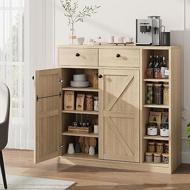 ANIXOL 4-Tier Entryway Shoe Cabinet with Doors