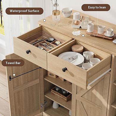 ANIXOL 4-Tier Entryway Shoe Cabinet with Doors