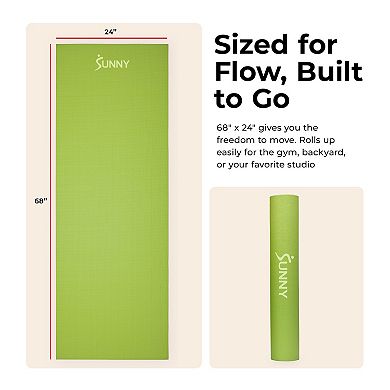 Sunny Health & Fitness High-Density 4mm Yoga Mat