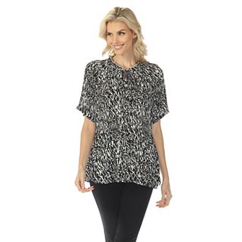Women’s Short Sleeve Printed Peplum Top