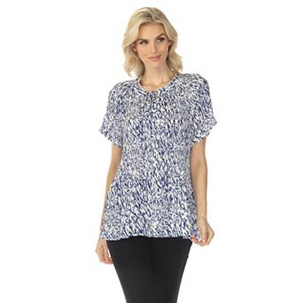 Women’s Short Sleeve Printed Peplum Top