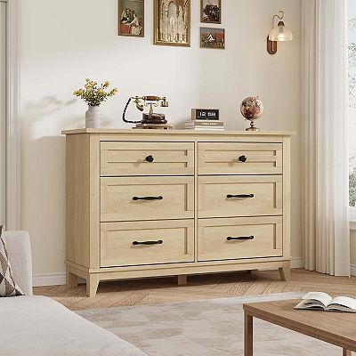 wide dresser Colette Teen skincare products Benjara Ruth Brown 9-Drawer 68