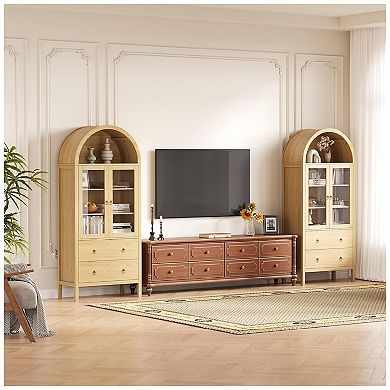 1 Particle Board Round Dome Acrylic Cabinet Door, Durable, Stylish, Easy to Clean, Scratch Resistant