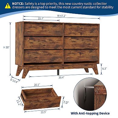 ANIXOL 9-Drawer Dresser with Power Outlet