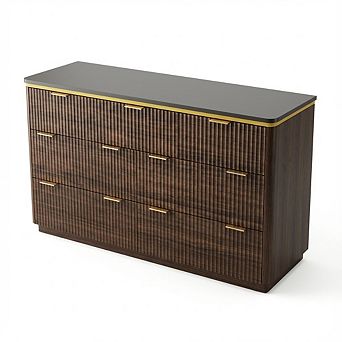 Craze Ventures 54" Fluted 7-Drawer Dresser