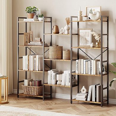 ANIXOL Industrial Triple Column Bookshelf