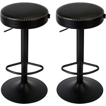 Modern Bar Stools Set of 2, Adjustable Height Stools with Footrest for Kitchen Home Bar Bedroom