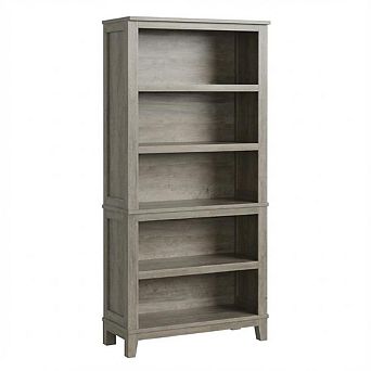ANIXOL 5 tier Farmhouse Bookcase with Adjustable Shelves